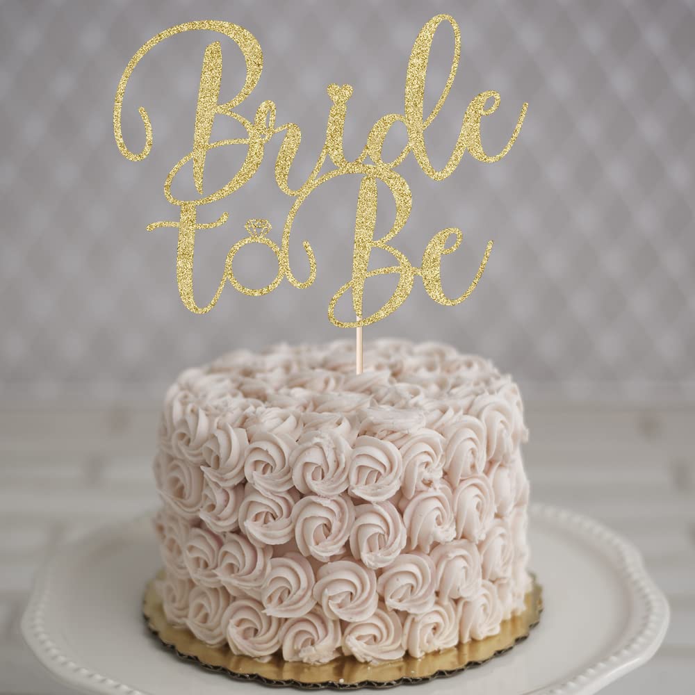 Sodasos Glitter Bride To Be Cake Topper - Bridal Shower Cake Topper,For Wedding Shower;Engagement;Bachelorette;Hen Party Decorat