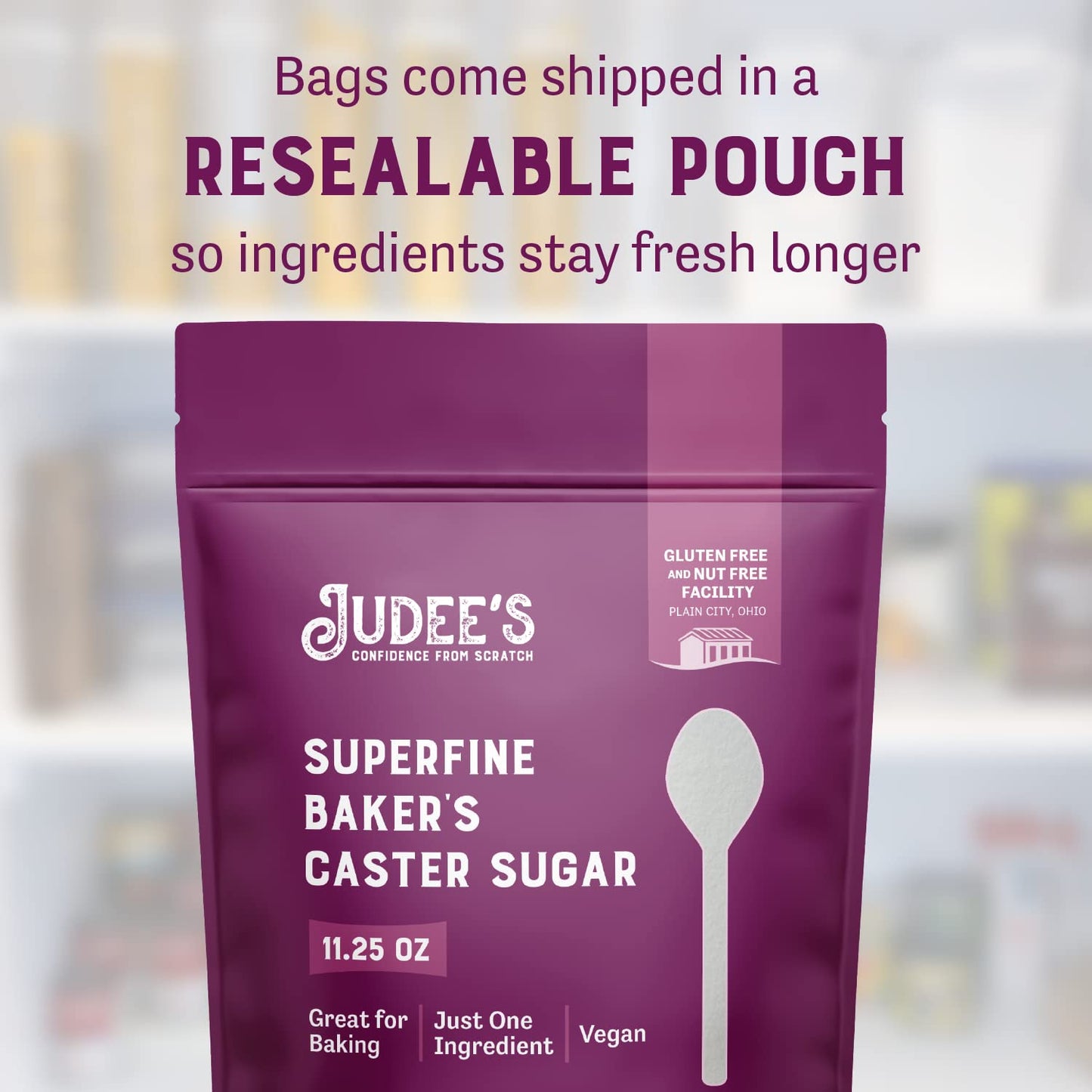Judee'S Superfine Caster Sugar - 11.25 Oz - Delicious And 100% Gluten-Free - Bakers Sugar For Homemade Treats, Baked Goods, And