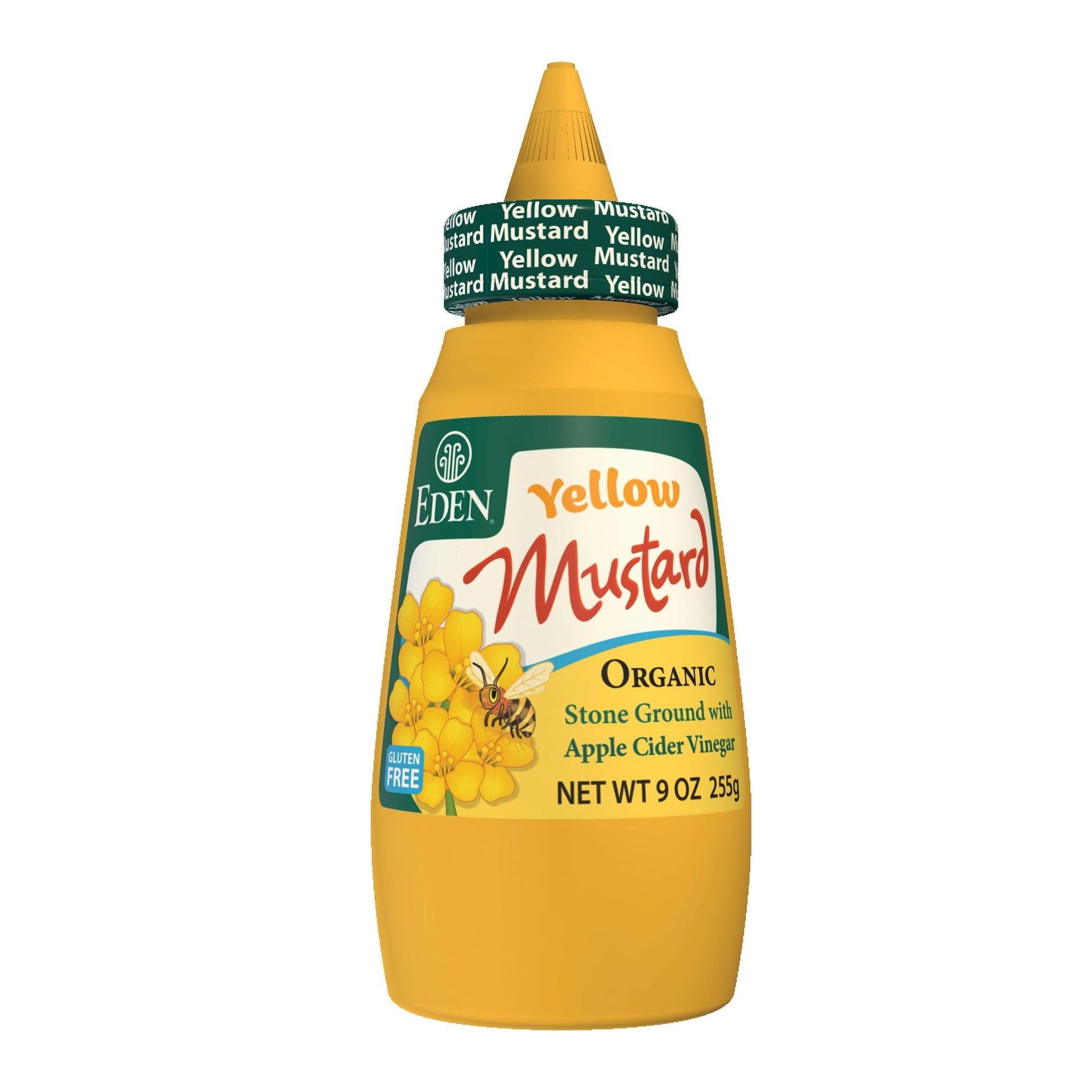 Eden Yellow Mustard, Organic, Squeeze Bottle, 9 Ounce