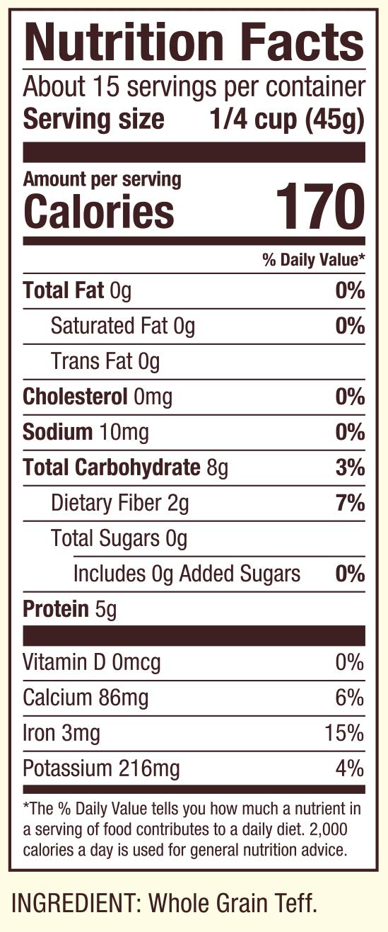 Bob s Red Mill Whole Grain Teff, 24oz (Pack of 4) - Non GMO, Whole Grain, Vegan, Kosher