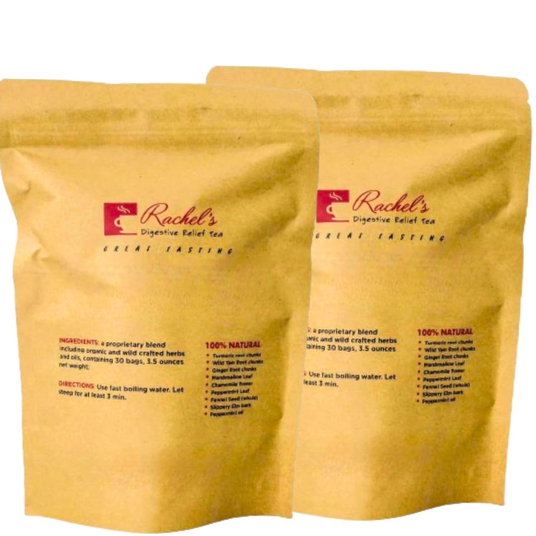 Rachel’s Tea Turmeric Ginger Herbal Tea Bags (60 Bags/120 Cups) - 8.1oz