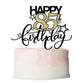Bekaterea Happy Birthday Cake Topper,Black Font Golden Numbers 18Th Birthday Cake Decoration,Hello 18, Cheers To 18 Years/18Th A