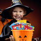 Halloween Basket Gift Care Package - 45 Count Snack Bucket Filled with Assorted Candy  Chocolates &  for Trick-or-Treat  Classroom Parties  Office Events & Family Fun