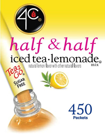 4C Powder Drink Stix, Half & Half 500 Count, Bulk Buy, Singles Stix, On The Go, Refreshing Water Flavorings, Value Pack
