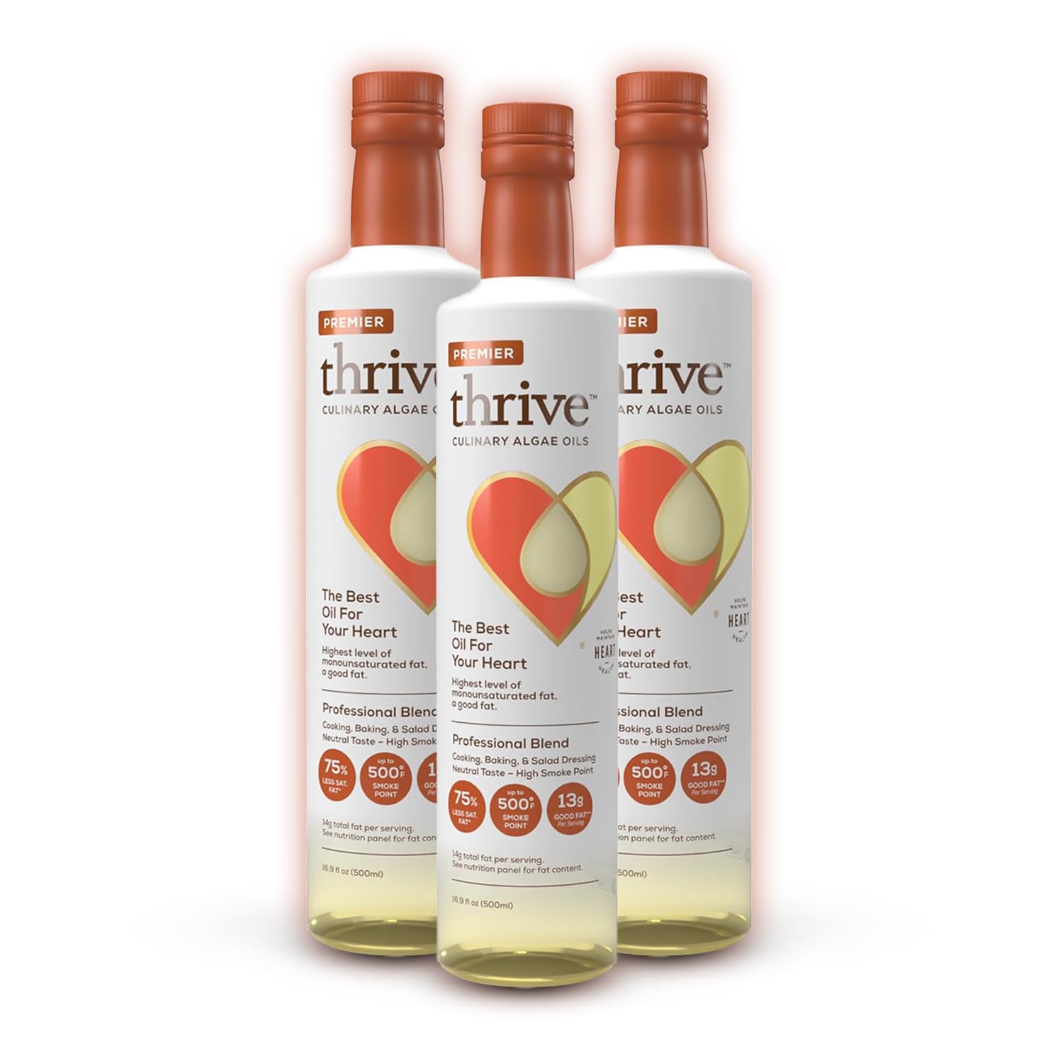 Thrive Algae Cooking Oil - Premier Culinary Blend, Heart and Health-Conscious Oil, Rich in Omega-9 Monounsaturated Fat (90%), Ve