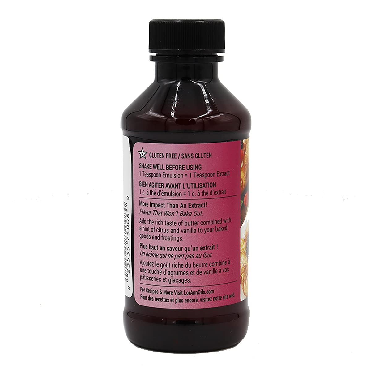LorAnn Oils Buttery Sweet Dough Bakery Emulsion, 4 Fl Oz, Gluten-Free, Keto-Friendly, Model 0750