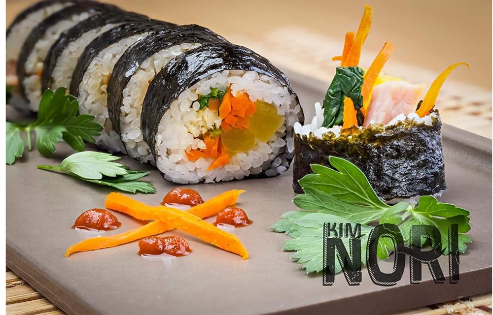 KIMNORI Sushi Nori Sea Sheets Yaki Roasted Rolls Wraps Resealable Bag 100% Natural Laver Fresh enhanced Restaurant Quality (9.17_Ounce (Pack of 1))