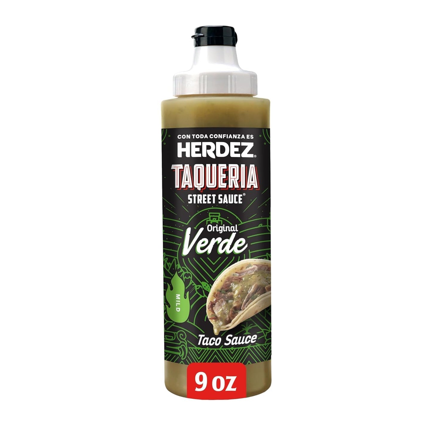 HERDEZ Taqueria Street Sauce - Original Verde | Mild Green Taco Sauce | Authentic Mexican Flavor | 2-Pack | Perfect for Tacos, B