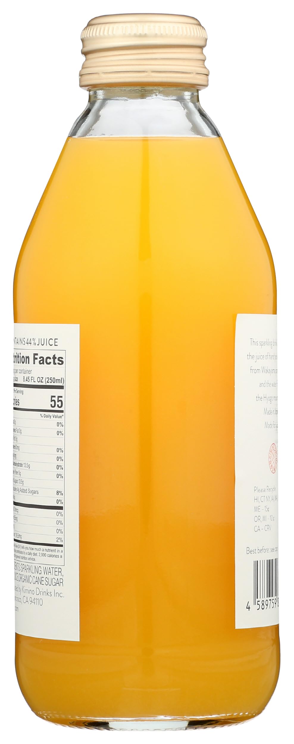 Kimino Drinks Sparkling Mikan Juice, 8.45 Fl Oz