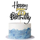 Kaoenla Black Gold Glitter Happy 75th Birthday Cake Topper - Hello 75/Cheers75,Happy fourteen Birthday Anniversary,75 years old 