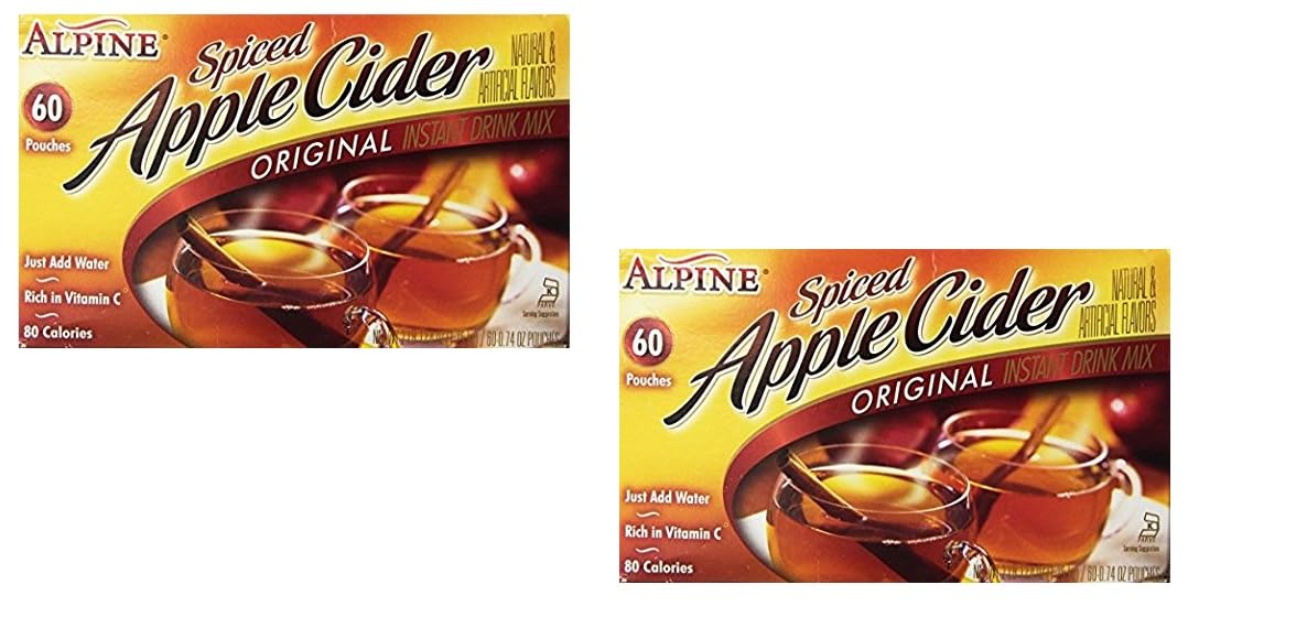 Guong Alpine Spiced Apple Cider Drink Mix, Original, 0.74 oz, 120 Count