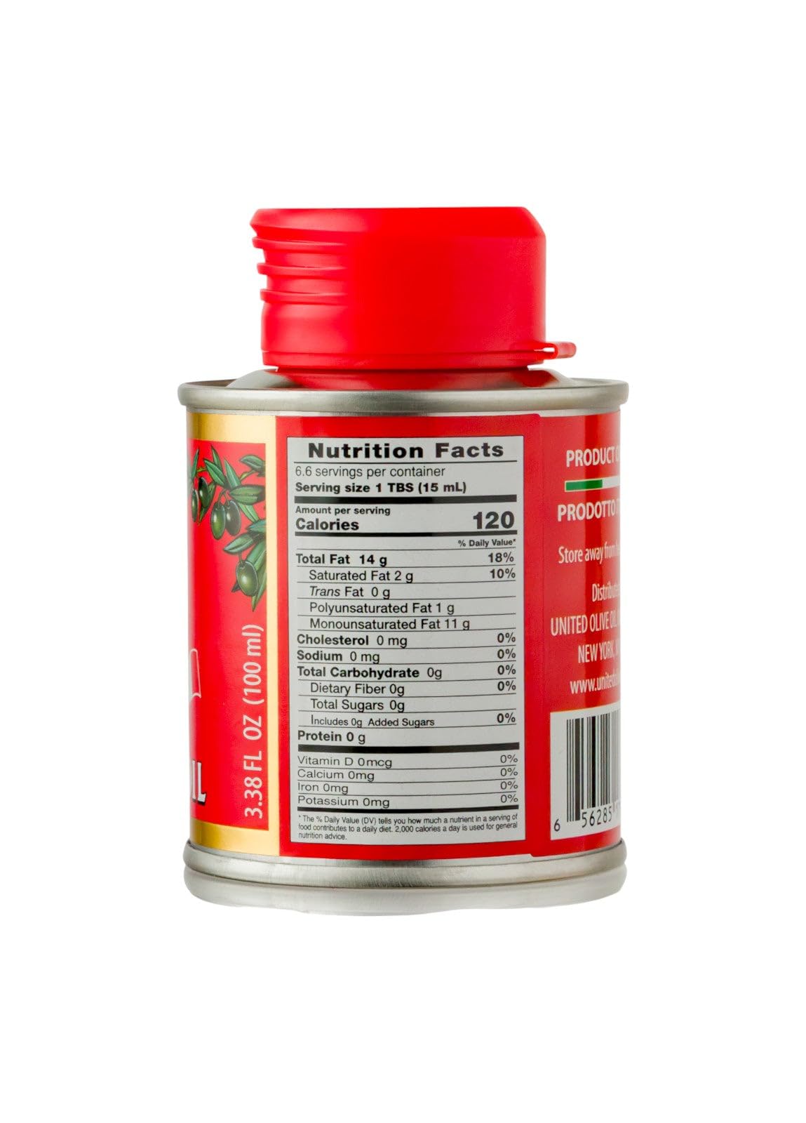 Partanna Extra Virgin Olive Oil - Premium Castelvetrano - First Cold Pressed - 3.4 FL oz Tin