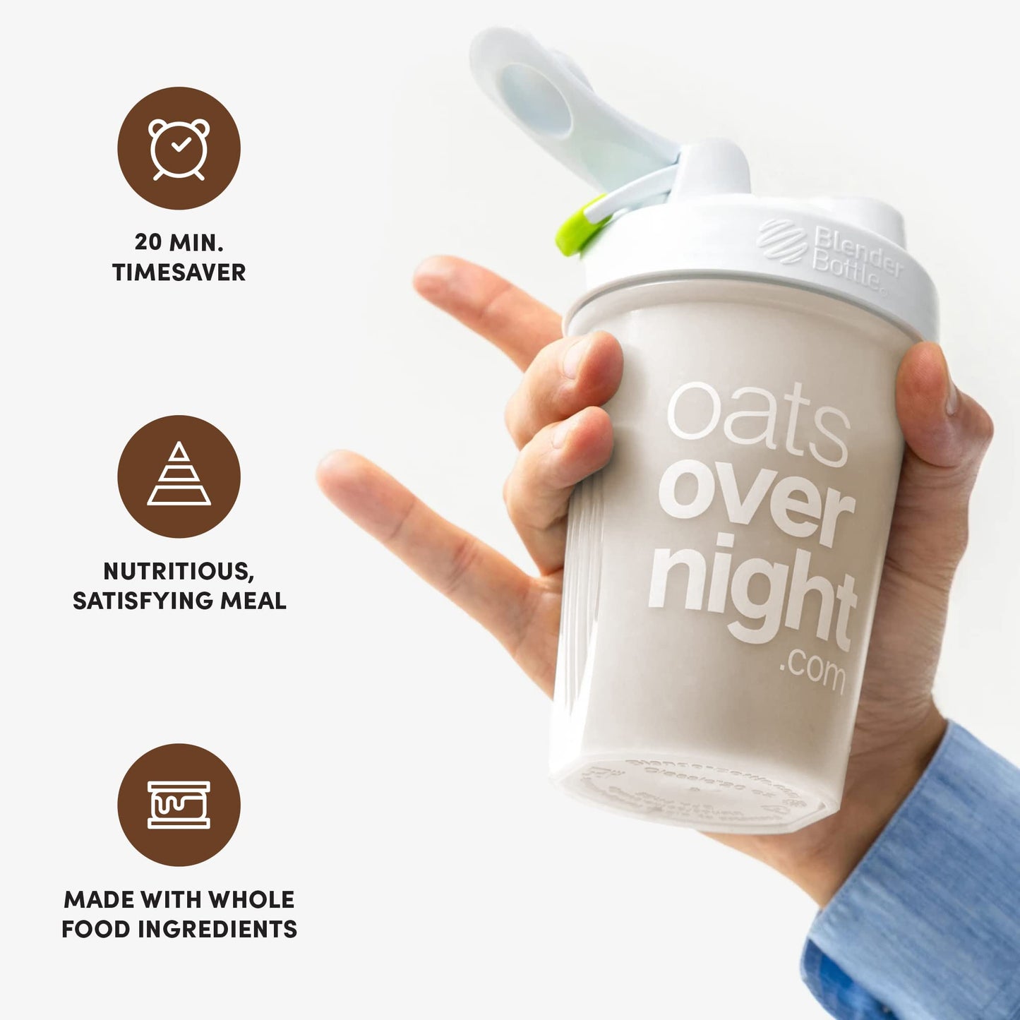 Oats Overnight Smores Overnight Oats, 22g Protein, Gluten Free, High Fiber, 2.8 oz (Pack of 16)