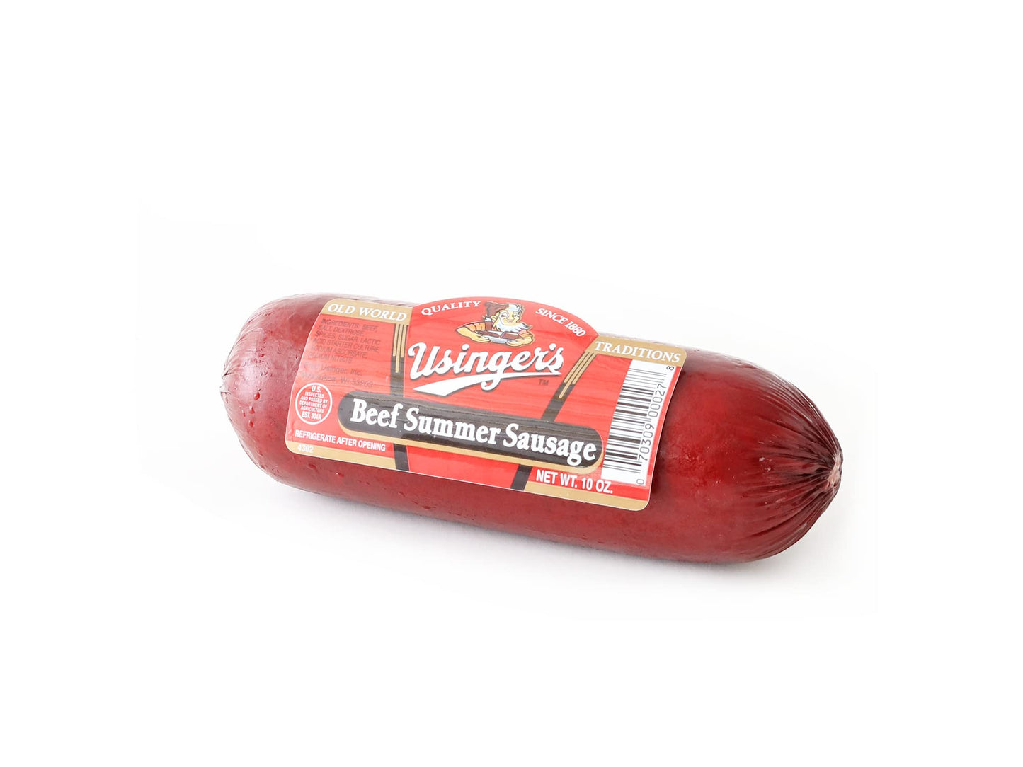 Wisconsin Cheese Mart Usingers Sausage Variety Pack - 4 Shelf-Stable Summer Sausages, 10 oz Each