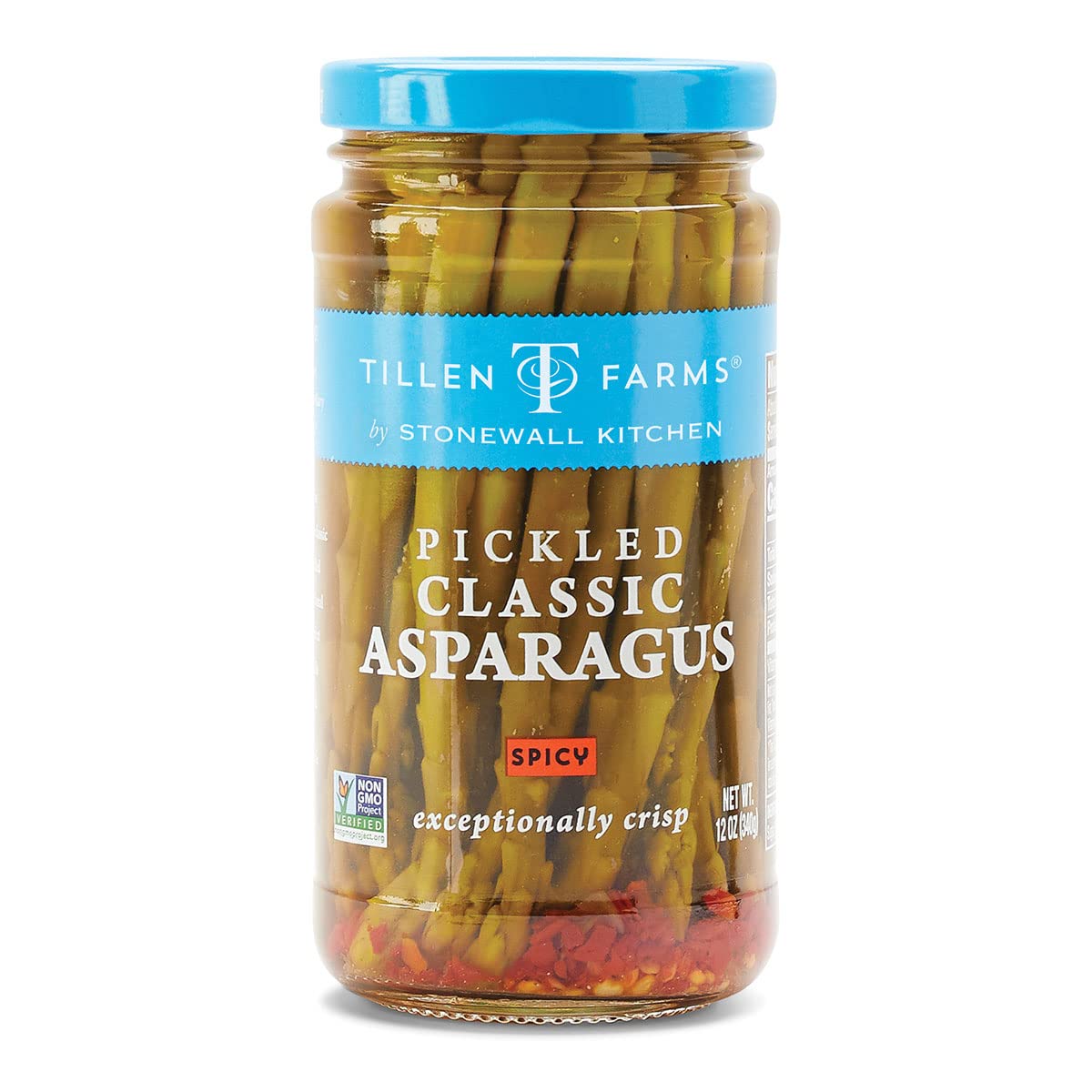 Tillen Farms Spicy Pickled Asparagus, 12 oz, Green, Pack of 1