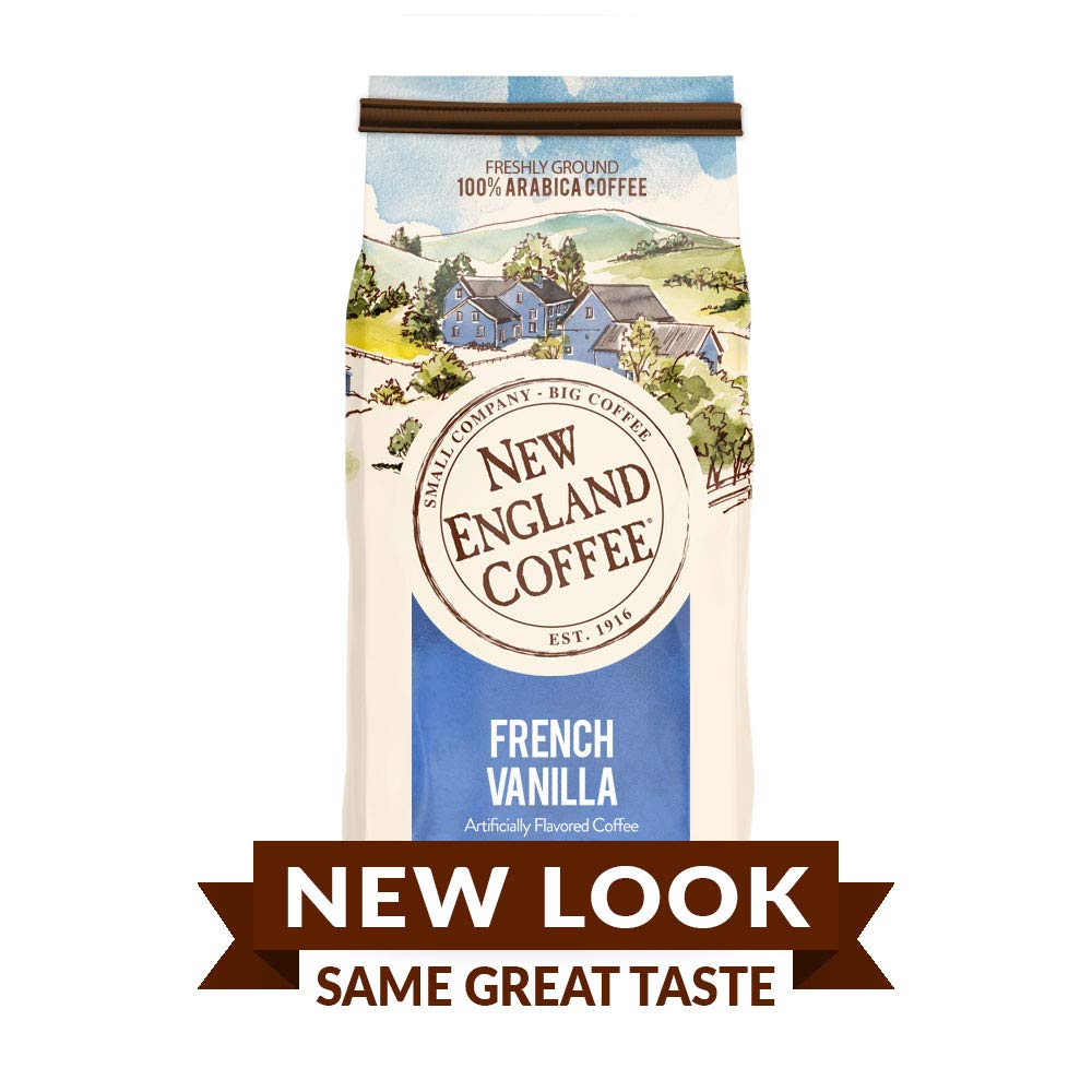 New England Coffee French Vanilla Medium Roast Ground Coffee, 11Oz Bag (Pack Of 3)