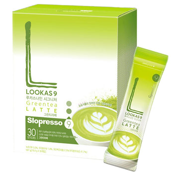 Korean Lookas9 Jeju Green Tea Latte Powder Stick 30T Korea Home Cafe Home Coffeeshop Creamy Matcha Latte Powder 18.9g*30T