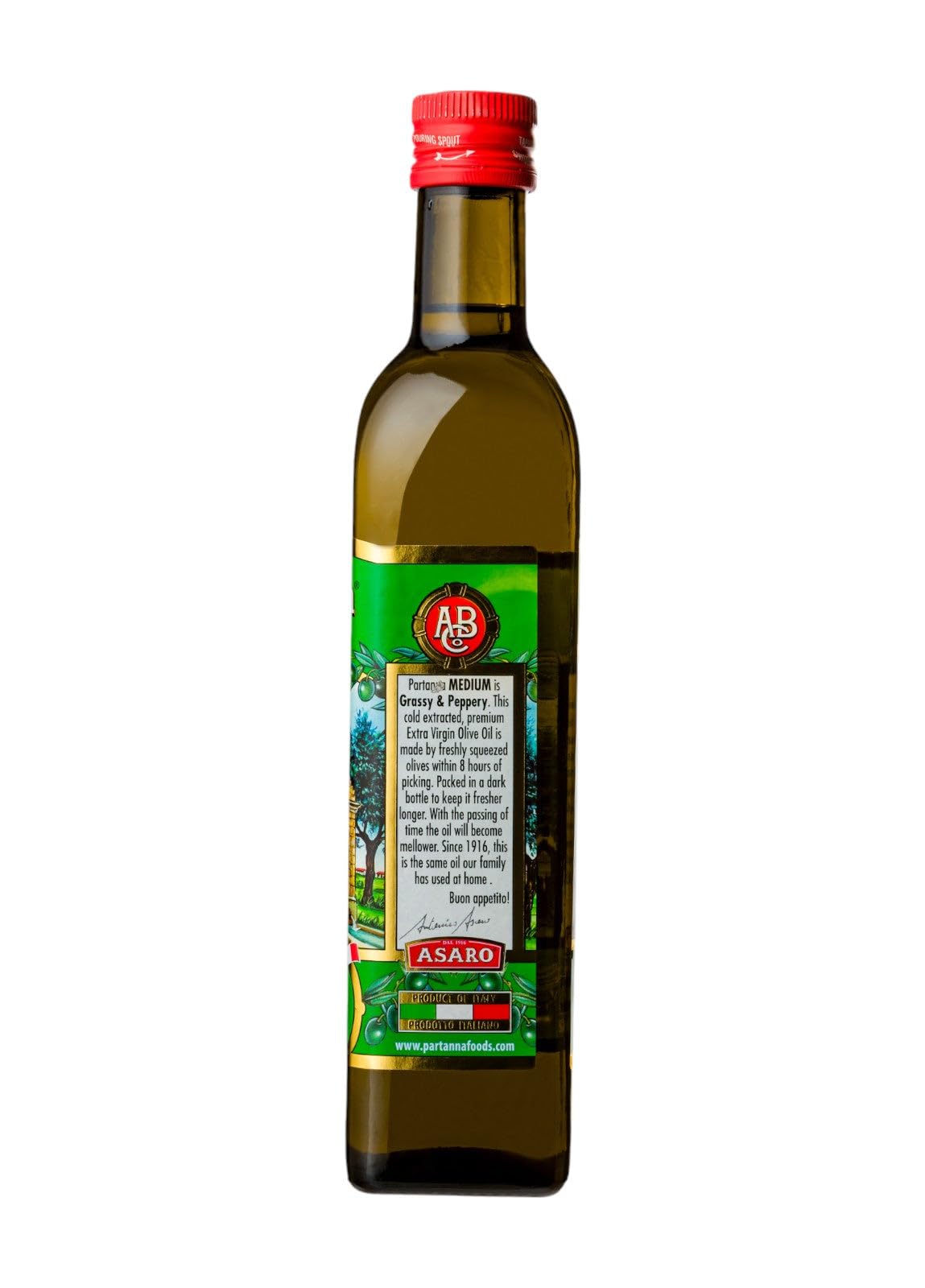 Partanna Everyday Medium Extra Virgin Olive Oil - Premium Castelvetrano Olive Oil - Harvested In Sicily - Pure Authentic Italian