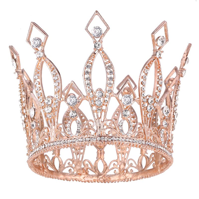 Rhinestone Crown Cake Topper Birthday Party Wedding Decor Supply For Women Lady Girl Bridal Wedding Themed Baby Shower Decoratio