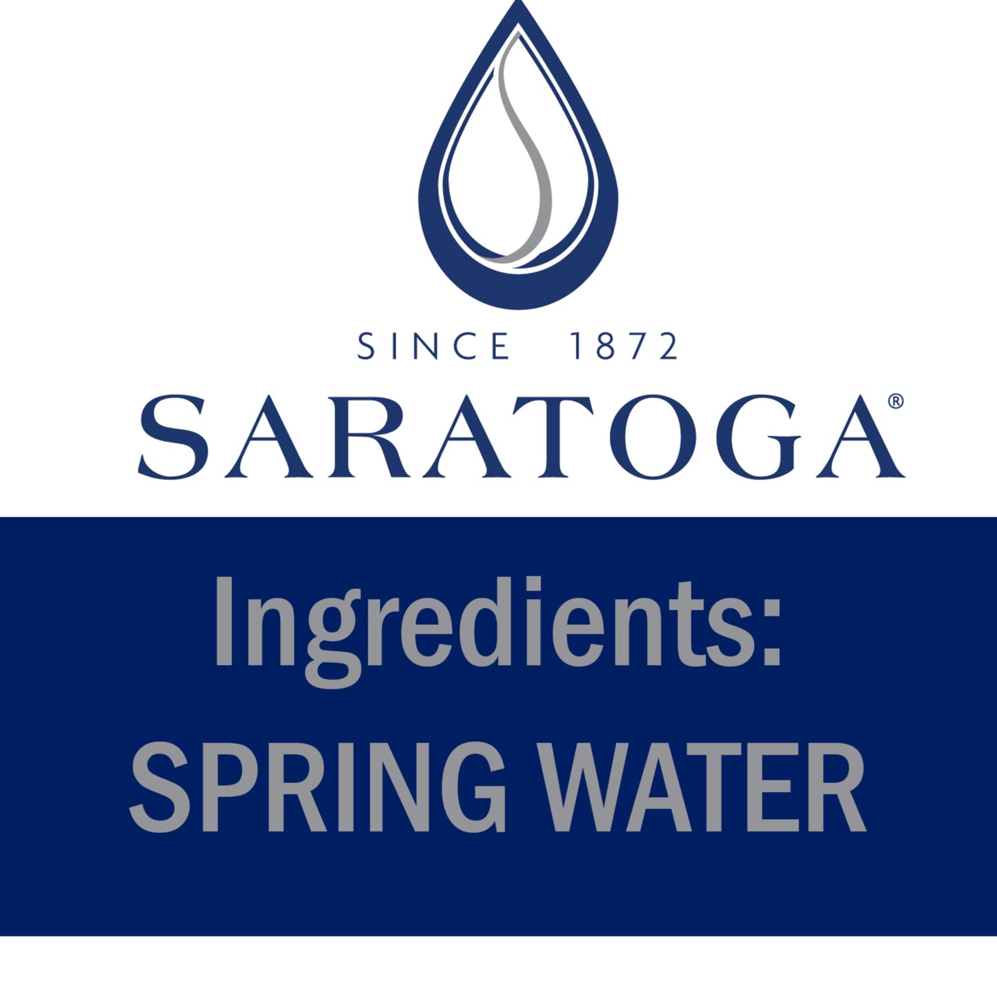 Saratoga Natural Spring Water, 28 oz Non-Carbonated, Pack of 12 - Pure Refreshment for Hydration
