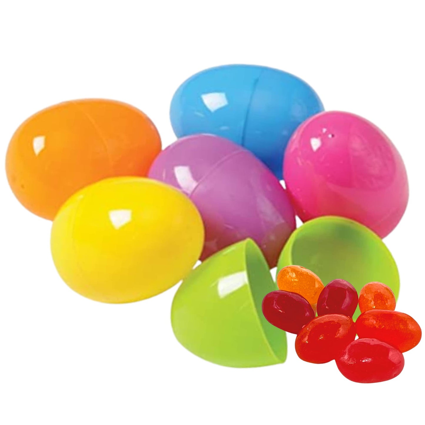 Galerie Bulk Plastic Candy Filled Easter Eggs, Jelly Beans, Assorted Bag Of 50