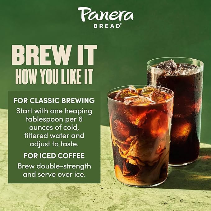 Panera Bread Dark Roast Ground Coffee, 100% Arabica Coffee, Kosher, 12 Ounce (Pack Of 6)