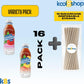 Snapple Zero Sugar Variety Pack All Natural Iced Tea 16 Fl Oz Plastic Bottles 16 Pack + 15 Sugarcane Disposable Straws By Kool8S