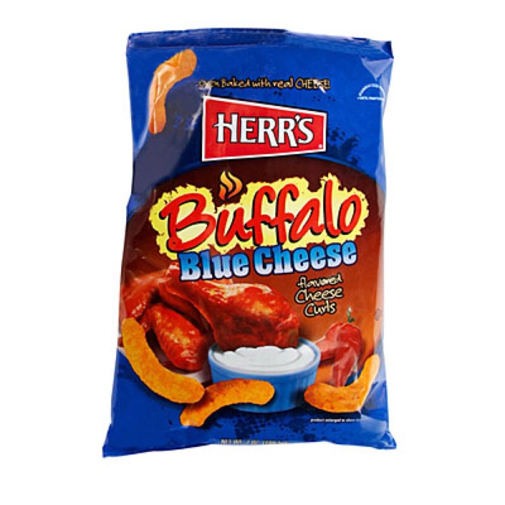 Herrs Buffalo Blue Cheese Curls, 1 Ounce (Pack of 42 bags)