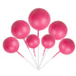 Rssta i Mini Balloon Cake Toppers, 30 PCS Foam Balls for Baby Shower & Birthday, Hot Pink, Model XM402-Hot Pink
