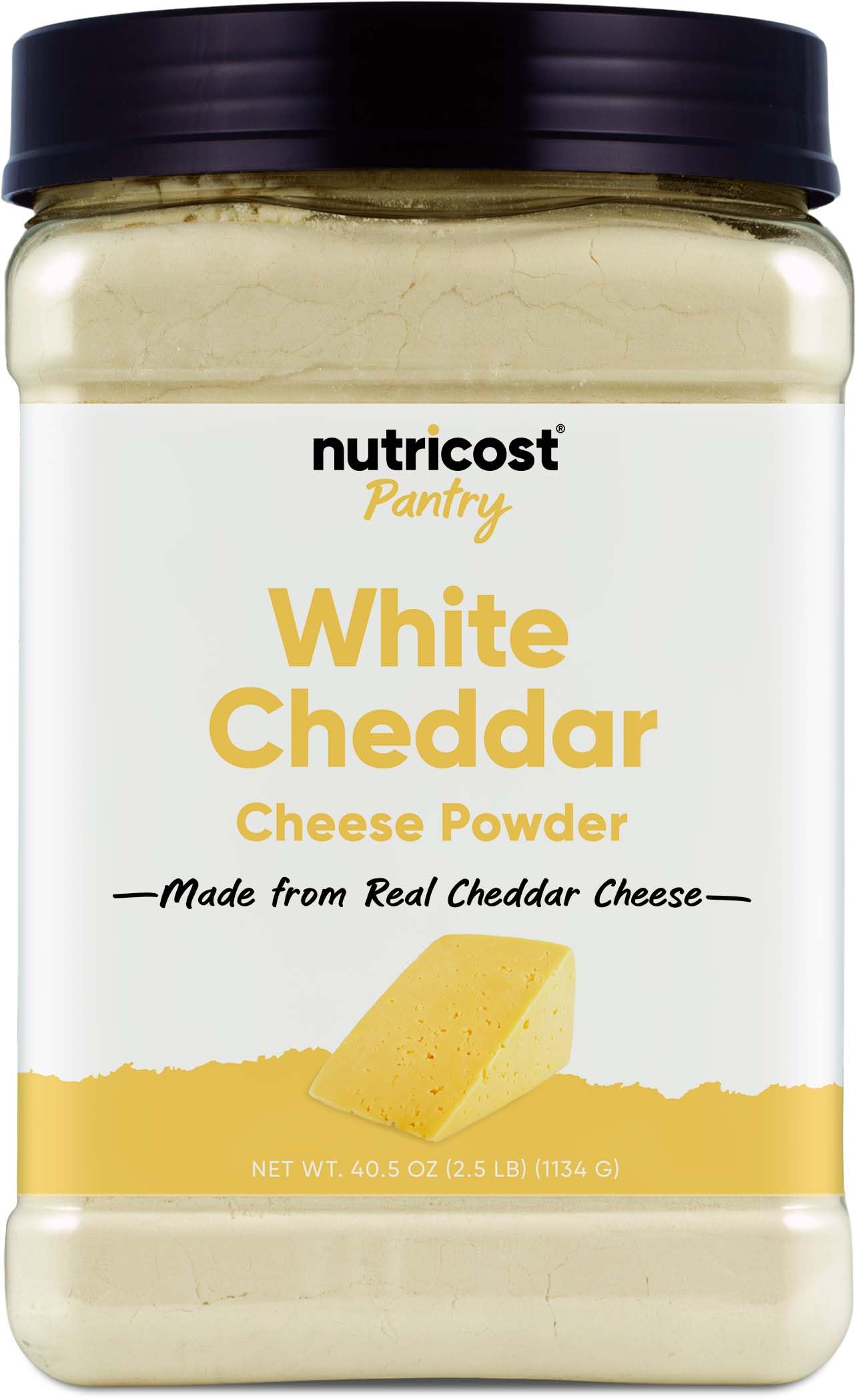 Nutricost Pantry White Cheddar Cheese Powder (2.5 Pounds Per Bottle) - Powdered Cheese :: Great for Cooking, Baking, Popcorn, an