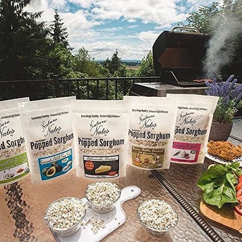 Nature Nates Popped Sorghum, Rosemary & Garlic - Organic, Keto & Gluten Free, Healthy Snacks, Better Than Popcorn, Made In Usa -