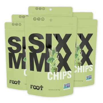 Root Foods SixMix Chips, Natural Veggie Snack, Non-GMO Vegetable Crisps, Good for Adults, Kids, Vegan, Gluten Free, Halal (SixMi