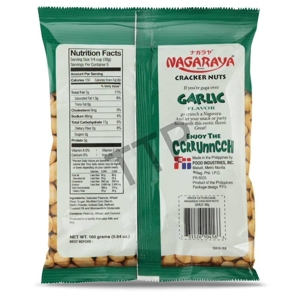Nagaraya - Garlic Cracker Nuts 5.64 Oz.