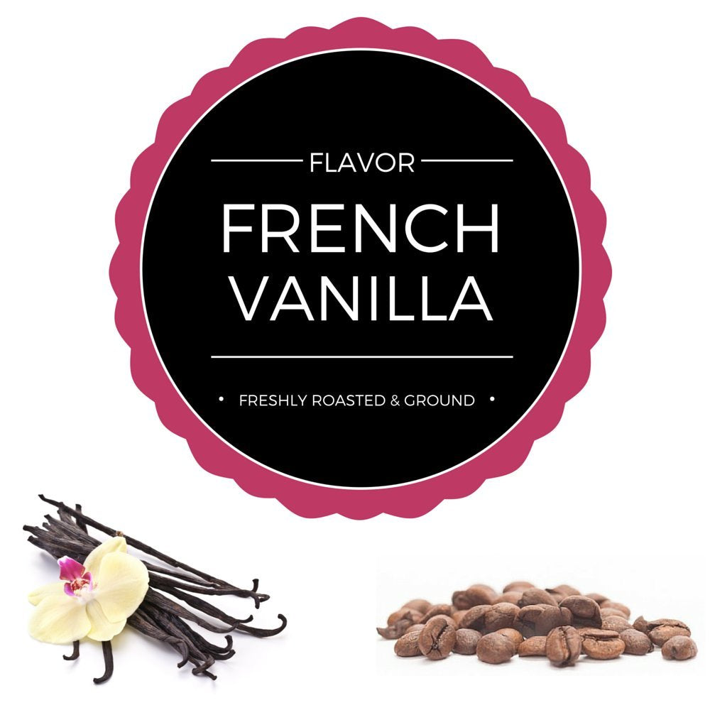 Stone Street Flavored Ground Coffee, French Vanilla, Medium Roast, 16 Ounce, 100% Colombian Arabica, Gourmet Quality