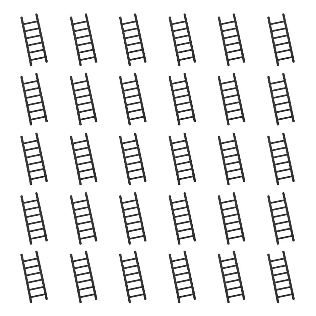 jojofuny Mini Ladder Cake Toppers Sponge Step Ladder Cake Decoration Fairy Furniture Ladder Ornament Miniature Plastic Ladder fo