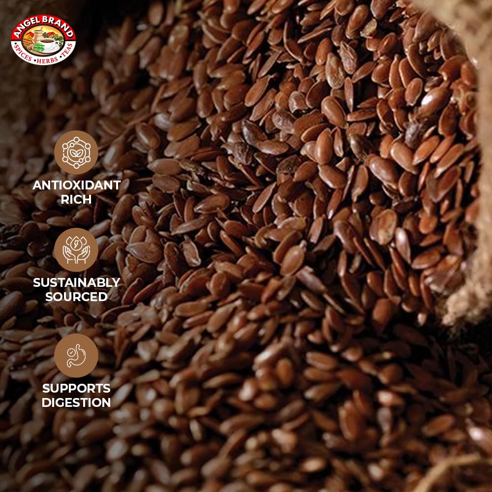 Angel Brand Flax Seeds - Nutritional Powerhouse for Smoothies, Yogurt, Oatmeal & Salads - 16 oz Pouch