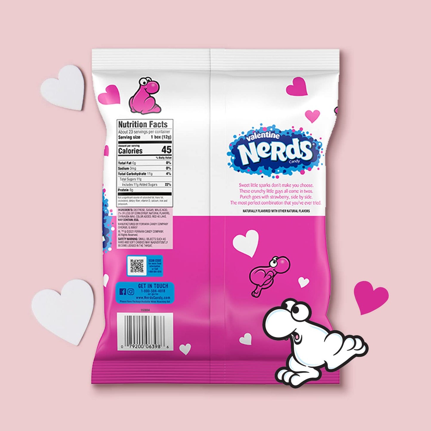 Nerds Valentines Day Candy | Strawberry And Punch Flavors | Sweet And Sour Candy Individually Wrapped Treat-Size Boxes Of Candy,