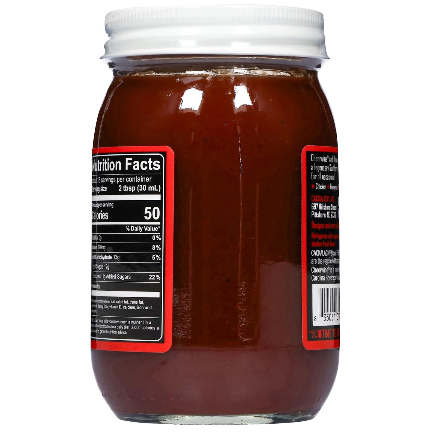 Famously Original Cackalacky Cheerwine Sweet Sauce - 3-Pack Of 16 Oz Jars - Gourmet Barbecue Sauce For Family Gatherings & Parti