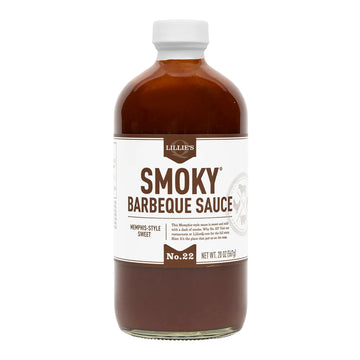 Lillies Q - Smoky Barbeque Sauce, Gourmet BBQ Sauce, Sweet Brown Sugar BBQ Sauce, Mild Smoky Flavor, enhanced Ingredients, Made with Gluten-Free Ingredients (20 oz)