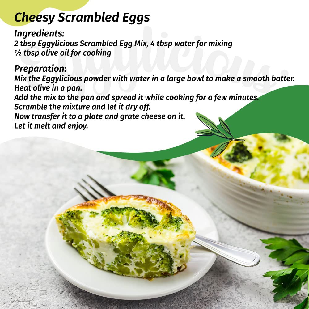 Eggylicious Egg Scramble Mix – Protein Packed, Preservative Free – 1 lb Jar