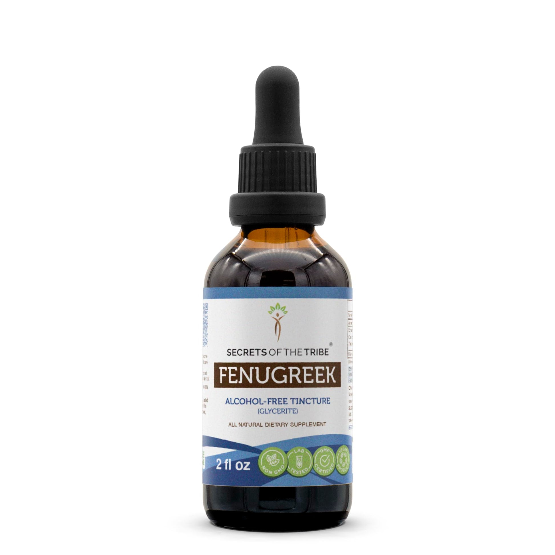 Secrets of the Tribe Fenugreek Tincture Liquid Extract, Alcohol-Free, 2 Fl Oz