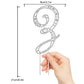 LINGPAR Letter Z Cake Topper - Rhinestone Crystal, Silver, Model 01, Wedding/Anniversary/Birthday Party Decoration Supplies