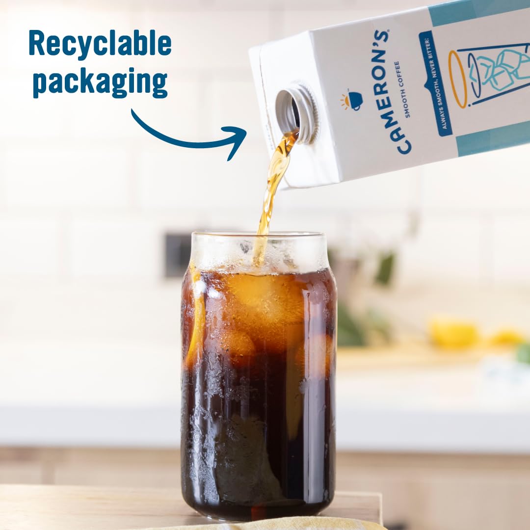 Camerons Coffee Cold Brew Coffee Concentrate  Dark Chocolate Mocha  Smooth Flavored Coffee  Multiserve  Shelf Stable  32 oz (Pack of 6)