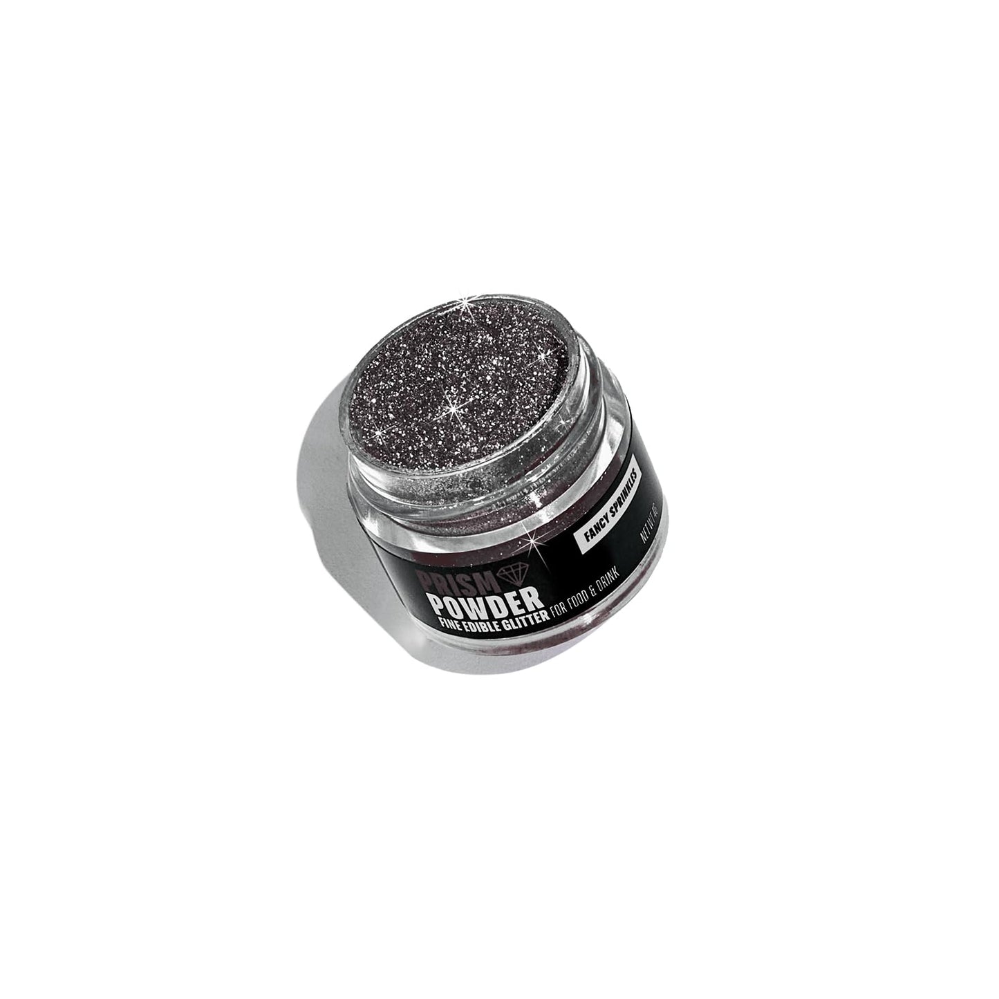 Fancy Sprinkles Edible Glitter, 100% Edible, Onyx Black, 4g