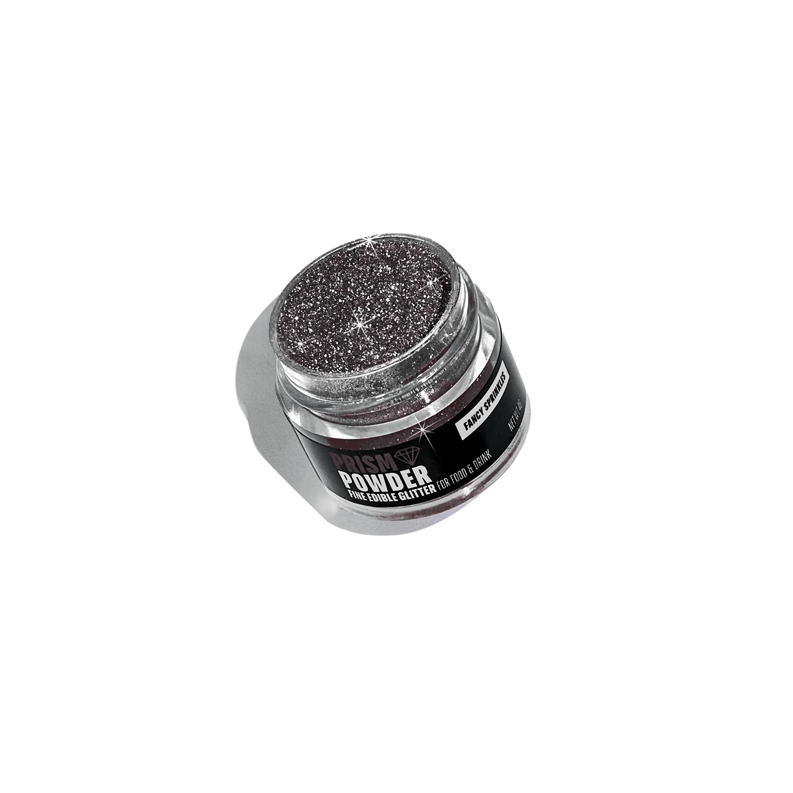 Fancy Sprinkles Edible Glitter, 100% Edible, Onyx Black, 4g