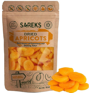 Sareks Premium Dried Apricot 16 Oz In Resealable Bag - Unsweetened, Turkish Dry Apricots, Nutrient-Rich Snack With No Added Suga