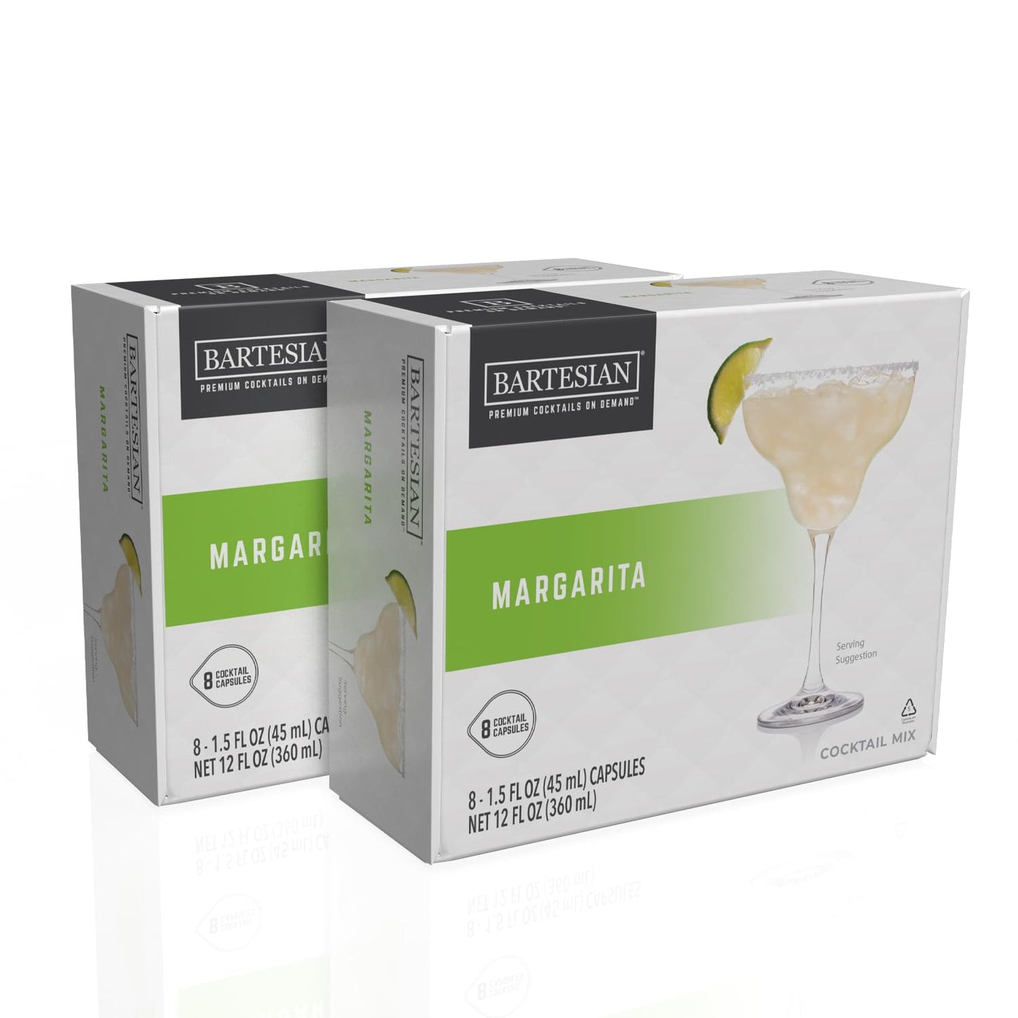 Bartesian Margarita Mixer Capsules 16-Pack for Cocktail Machine - Home Bar Mixology Set