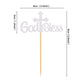 Ercadio Cupcake Toppers 36 Pack Silver Cross Glitter Baptism Decoration Small
