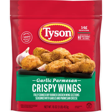 Tyson Frozen Garlic Parmesan Crispy Wings, 20 Oz