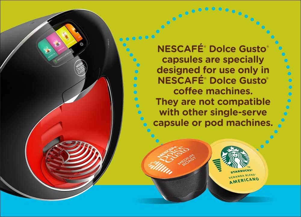 Nescafe Dolce Gusto Coffee Pods, Caramel Macchiato, 16 Capsules, Pack Of 3
